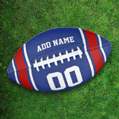 Team Kleuren Blauw en Rood Gepersonaliseerd American Football