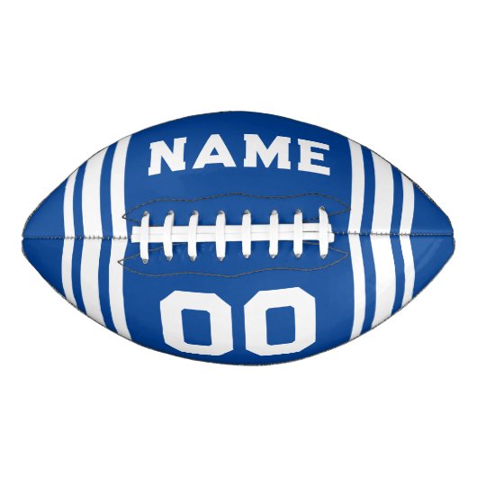 Team Kleuren Blauw en Wit American Football (Voorkant)