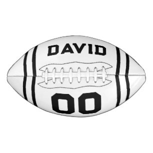 Team Kleuren Zwart-wit met Naam en Nummer American Football