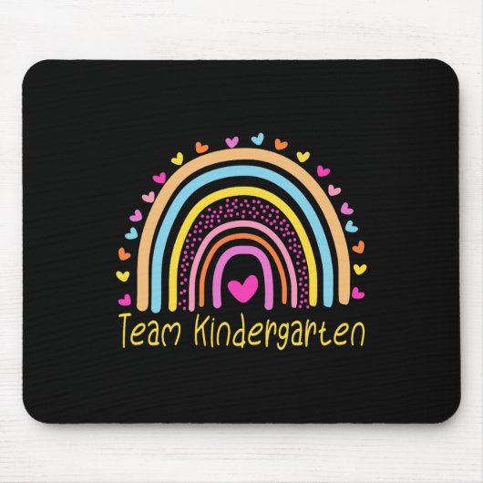 Team Kleuterjuf Regenboog Muismat (Voorkant)