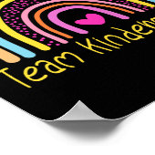 Team Kleuterjuf Regenboog Poster (Hoek)