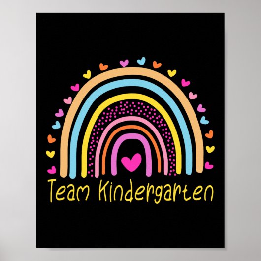 Team Kleuterjuf Regenboog Poster (Voorkant)