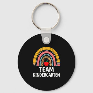 Team kleuterschool boho regenboog potlood k leerkr sleutelhanger