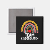 Team kleuterschool boho regenboog potlood k leraar magneet (Voorkant / Achterkant)