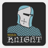 Team Knight Vierkante Sticker (Voorkant)