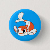 Team Koi-knop - blauw Ronde Button 3,2 Cm (Voorkant)