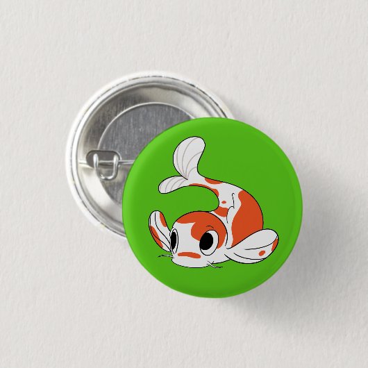 Team Koi-knop - groen Ronde Button 3,2 Cm (Voorkant /achterkant)