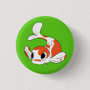 Team Koi-knop - groen Ronde Button 3,2 Cm