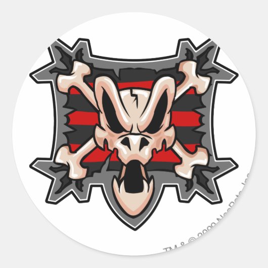 Team Krawk Island Logo Ronde Sticker (Voorkant)