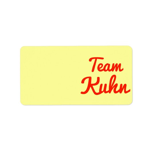 Team Kuhn Etiket (Voorkant)