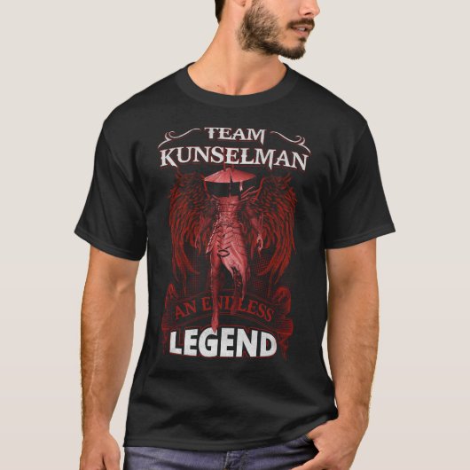 Team KUNSELMAN - Een Eindeloze LEGEND T-shirt (Voorkant)