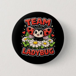 Team Ladybug Ronde Button 5,7 Cm