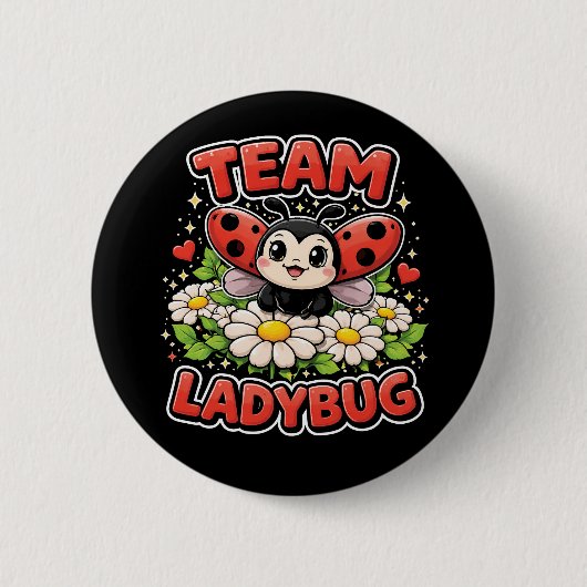 Team Ladybug Ronde Button 5,7 Cm (Voorkant)
