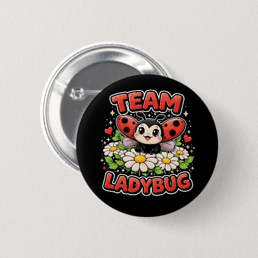 Team Ladybug Ronde Button 5,7 Cm (Voorkant /achterkant)