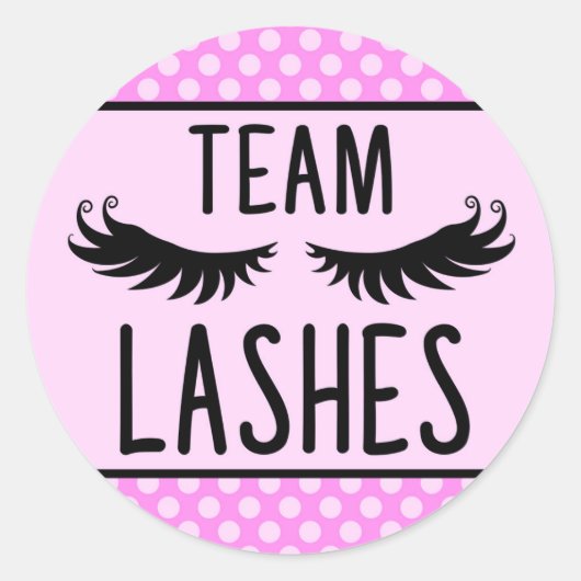 Team Lashes-gender onthullen stickers (Voorkant)