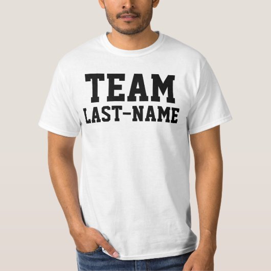 TEAM (Last Name) Family Name T-shirt (Voorkant)