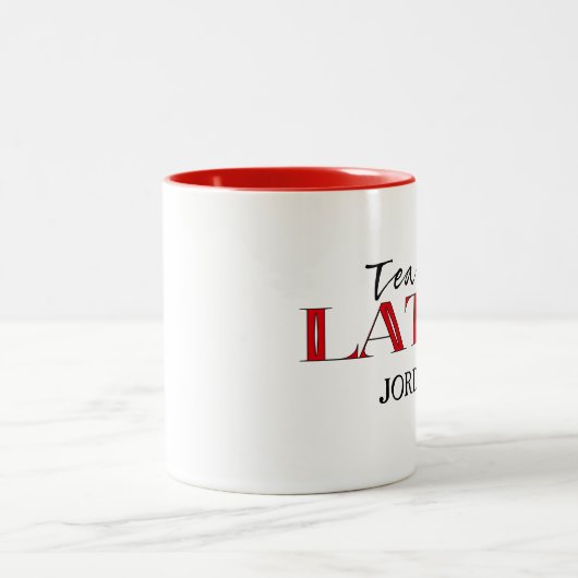 Team Latijnse Persoonlijke balroom Dans Tweekleurige Koffiemok (Center)