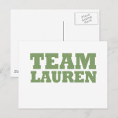 Team Lauren Briefkaart (Voorkant / Achterkant)