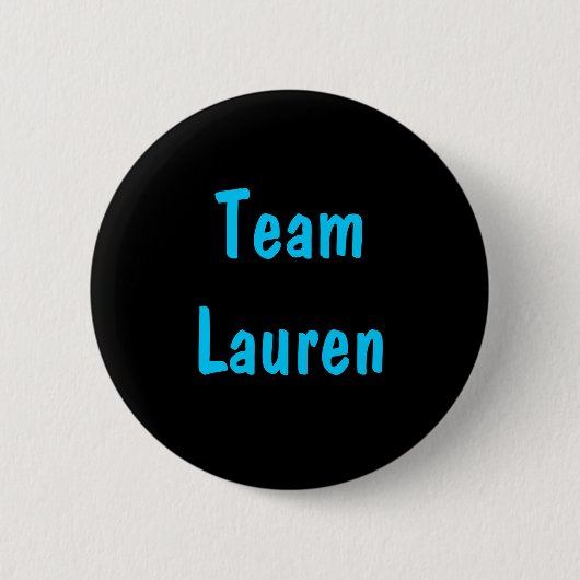Team Lauren Pin Ronde Button 5,7 Cm (Voorkant)