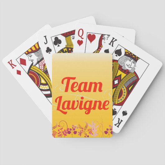 Team Lavigne Speelkaarten (Achterkant)
