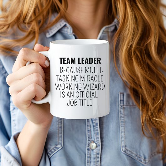 Team Leader Gift, Funny Team Leader Mug, New Team  Tweekleurige Koffiemok