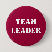 TEAM LEADER - knoppen Ronde Button 7,6 Cm (Voorkant)