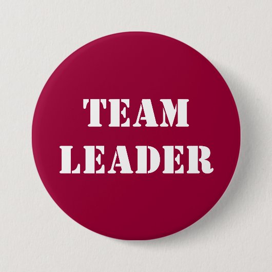 TEAM LEADER - knoppen Ronde Button 7,6 Cm (Voorkant)