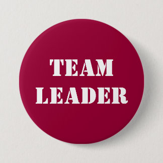 TEAM LEADER - knoppen Ronde Button 7,6 Cm