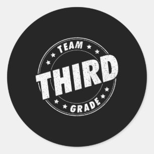 Team Leerkracht Derde Leerjaar Student Terug naar Ronde Sticker