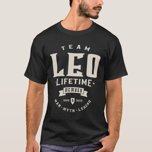 Team Leo Lifetime Lid Persoonlijke naam T-Shir T-shirt (Voorkant)