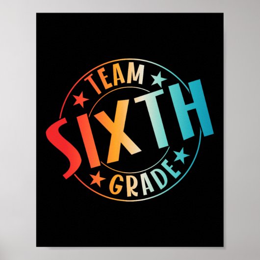 Team leraar zesde klas leerling terug naar school poster (Voorkant)