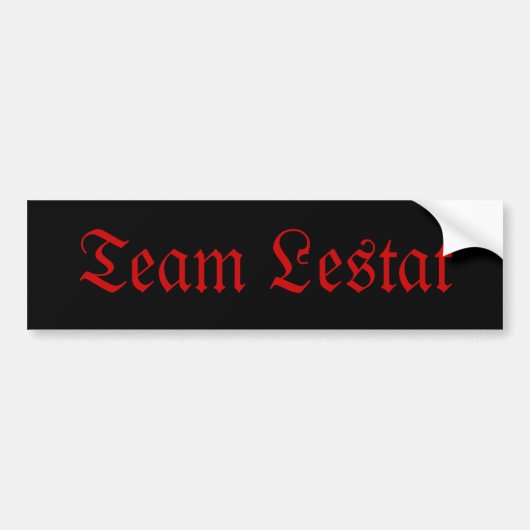 Team Lestat Bumpersticker (Voorkant)