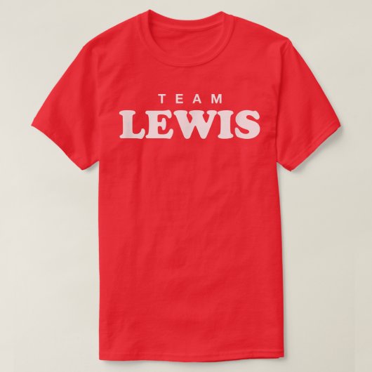 Team Lewis Gepersonaliseerde Achternaam Bruid Brui T-shirt (Design voorkant)