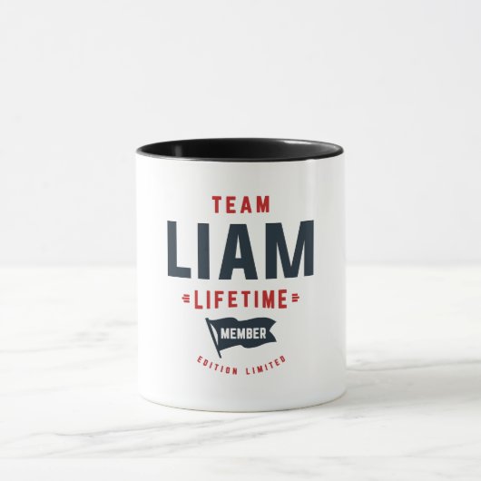 Team Liam Lifetime Member Grappige Naam Liam Mok (Midden)