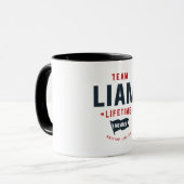 Team Liam Lifetime Member Grappige Naam Liam Mok (Voorkant links)
