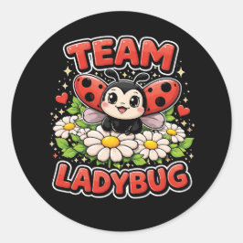 Team Lieveheersbeestje Ronde Sticker