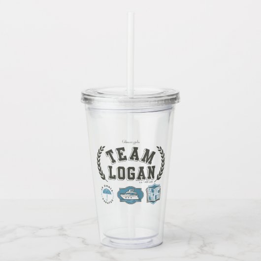 Team Logan Gilmore Girls Design Acryl Drinkbeker (Voorkant)