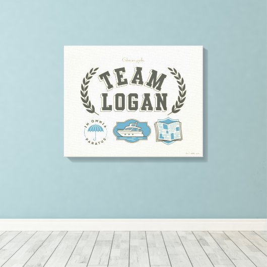 Team Logan Gilmore Girls Design Canvas Afdruk (Insitu (Houten vloer))