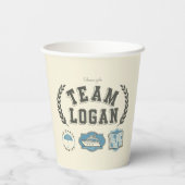 Team Logan Gilmore Girls Design Papieren Bekers (Achterkant)