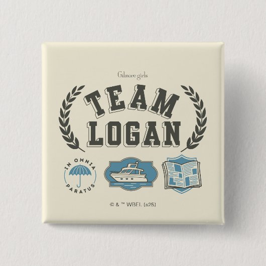 Team Logan Gilmore Girls Design Vierkante Button 5,1 Cm (Voorkant)