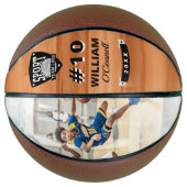 Team Logo Player Number foto Athletic Achievement Basketbal (Voorkant)