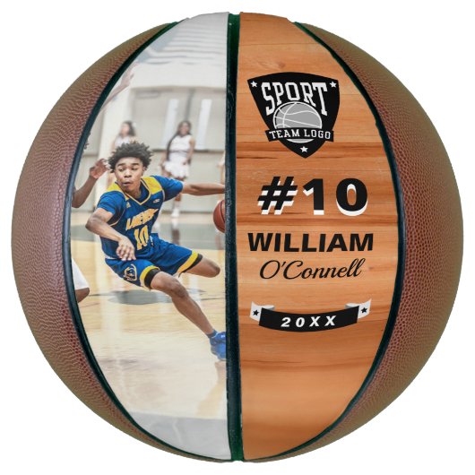 Team Logo Player Number foto Athletic Achievement Basketbal (Verticaal)