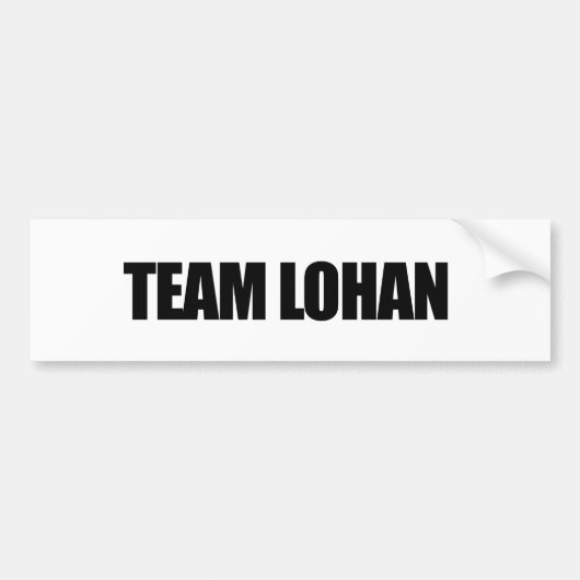 Team Lohan Bumpersticker (Voorkant)