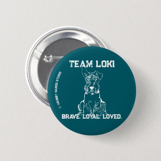 Team Loki Knop Ronde Button 5,7 Cm (Voorkant /achterkant)