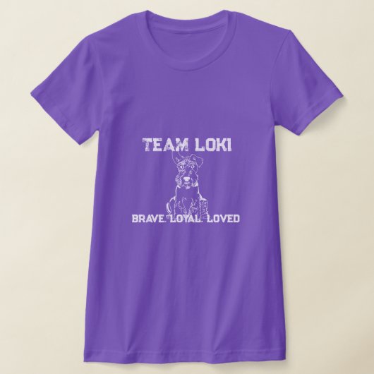 Team Loki Legacy Grunge Dames Slim Fit Paarse T-shirt (Laagn)