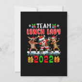 Team Lunch Lady 2022 kerstlampjes Dabbing Rein Kaart (Voorkant)