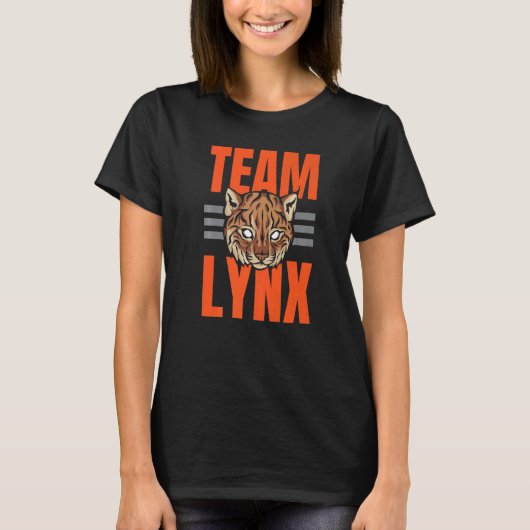 Team Lynx Animal Keeper Zookeeper Wildlife Bobcat T-shirt (Voorkant)