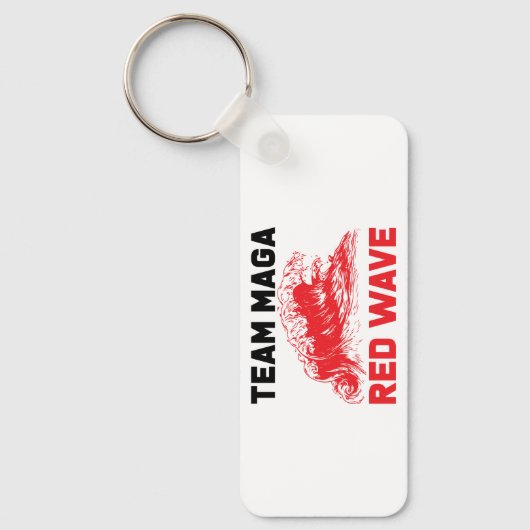 Team maga Red wave sleutelhanger (Voorkant)