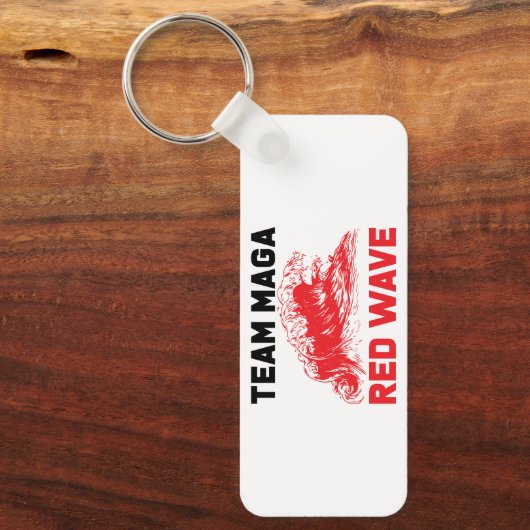 Team maga Red wave sleutelhanger (Voorkant)