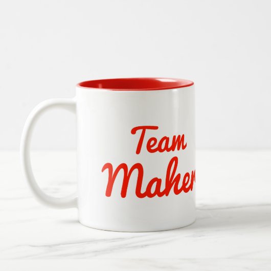 Team Maher Tweekleurige Koffiemok (Links)
